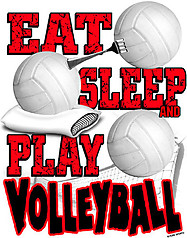 Pure Sport Volleyball T-Shirt: Eat Sleep Volleyball