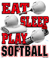Pure Sport Softball T-Shirt: Eat Sleep Softball
