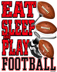 Pure Sport Football T-Shirt: Eat Sleep Football