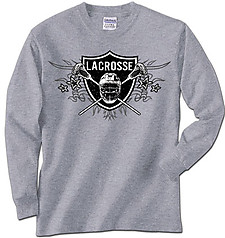 Pure Sport Long Sleeve Lacrosse T-Shirt: Lacrosse Sheild