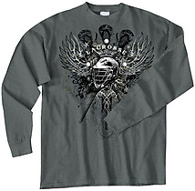 Long Sleeve Lacrosse T-Shirt: Lacrosse Wings