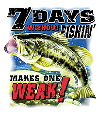 Fishing T-Shirt: 7 Days Without Fishing