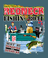 Fishing T-Shirt: Redneck Fishing Boat