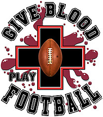 Football T-Shirt: Give Blood Football