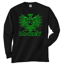 Long Sleeve Hockey T-Shirt: Play Hard Eagle