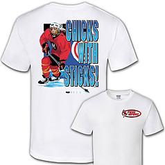 Pure Sport Hockey T-Shirt: Chicks With Sticks