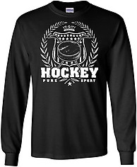 Long Sleeve Hockey T-Shirt: Hockey Laurel