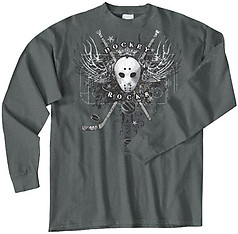 Pure Sport Long Sleeve Hockey T-Shirt: Hockey Wings