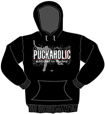 Hooded Hockey Sweatshirt: Puckaholic