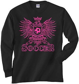 Pure Sport Long Sleeve Soccer T-Shirt: Girls Eagle Soccer