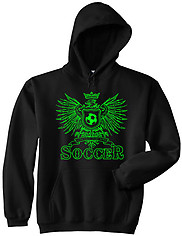 Hooded Soccer Sweatshirt: Play Hard Eagle