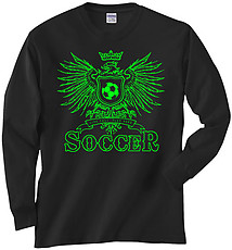 Long Sleeve Soccer T-Shirt: Play Hard Eagle