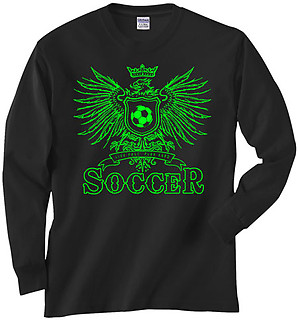 Pure Sport Long Sleeve Soccer T-Shirt: Play Hard Eagle