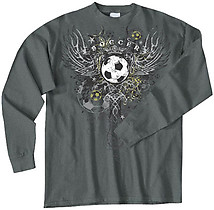 Long Sleeve Soccer T-Shirt: Soccer Wings