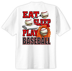Pure Sport Baseball T-Shirt: Eat Sleep Baseball