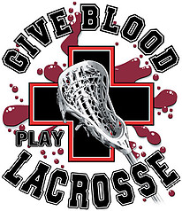 Pure Sport Lacrosse T-Shirt: Give Blood Play Lacrosse