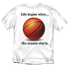 Coed Sportswear Basketball T-Shirt: Life Begins