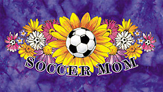 Pure Sport Soccer T-Shirt: Soccer Mom Flower Tie Dye