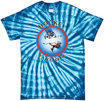 Hockey T-Shirt: Face Off Blue Burst - Tie Dye