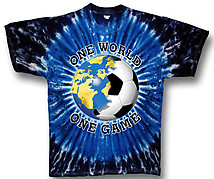 Soccer T-Shirt: One World Soccer Tie Dye (BlueBurst)