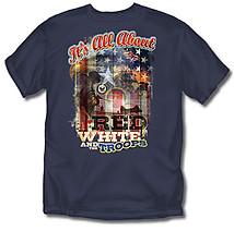 Military T-Shirt: All About Troops Retro