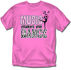 Coed Sportswear Youth Dance T-Shirt: Music Makes Me Dance