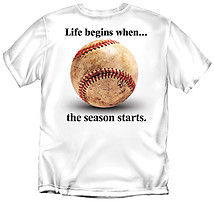 Youth Baseball T-Shirt: Life Begins Baseball
