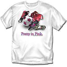 Coed Sportswear Soccer T-Shirt: Pretty In Pink