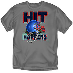 Coed Sportswear Youth Football T-Shirt: Hit Happens