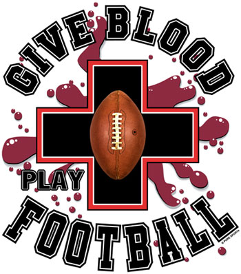 Pure Sport Football T-Shirt: Give Blood Football