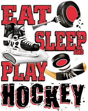 Pure Sport Hockey T-Shirt: Eat Sleep Hockey