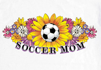 Pure Sport Soccer T-Shirt: Soccer Mom Flower