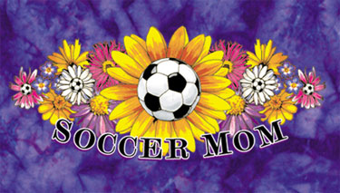 Pure Sport Soccer T-Shirt: Soccer Mom Flower Tie Dye